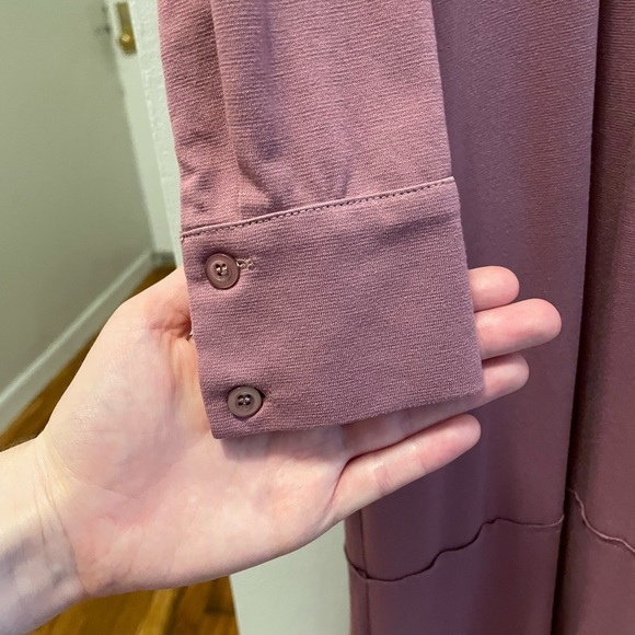 Magenta Midi, Long Sleeve Dress - Picture 8 of 9